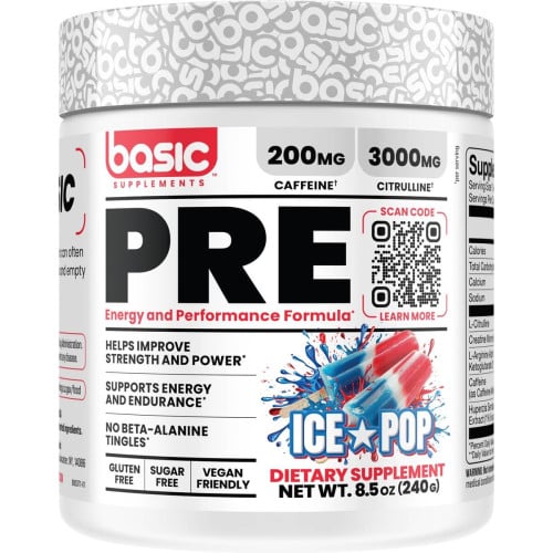 Basic Supplements Basic Pre - 30 Servings Ice Pop