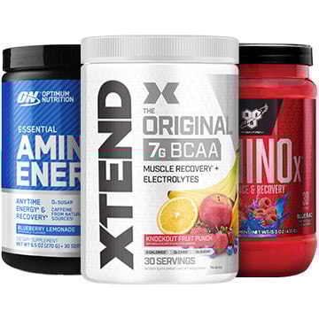 Tubs of BCAA Powder