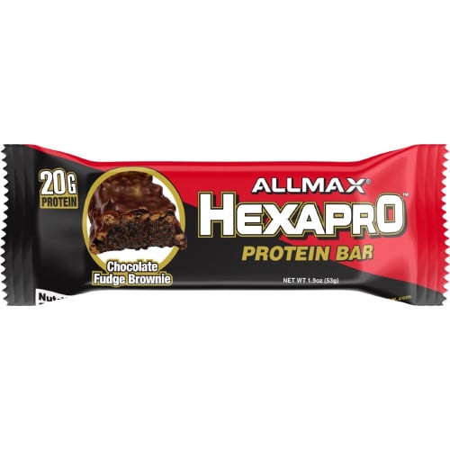 AllMAX Nutrition Hexapro Protein Bar - 1 Bar Chocolate Fudge Brownie