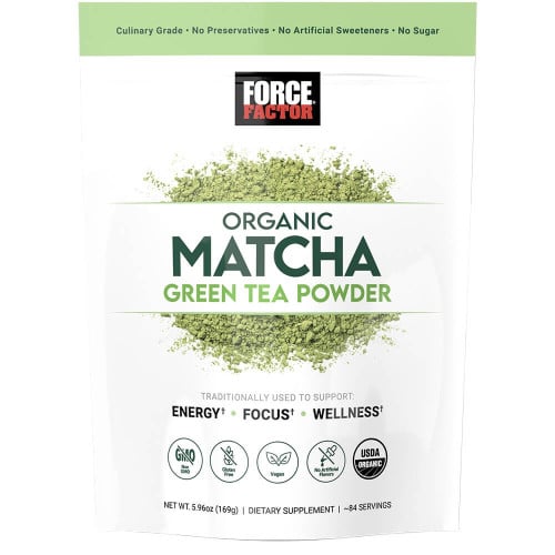 Force Factor Organic Matcha Green Tea Powder - 84 Servings