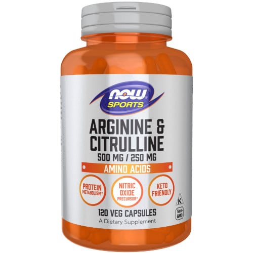 NOW Sports Arginine & Citrulline, 120 VCaps