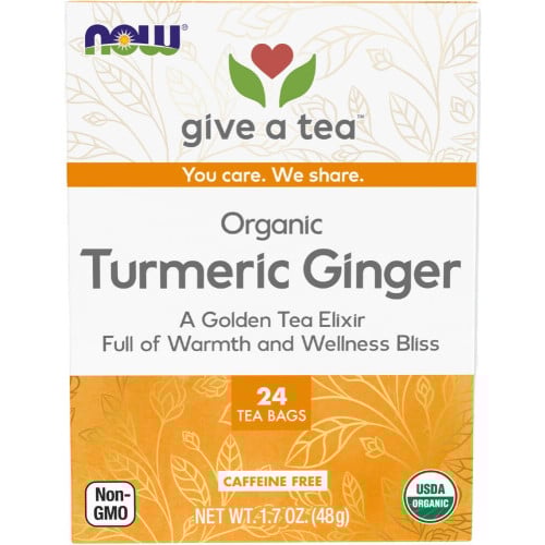 NOW Foods Organic Turmeric Ginger Tea - 24 Tea Bags