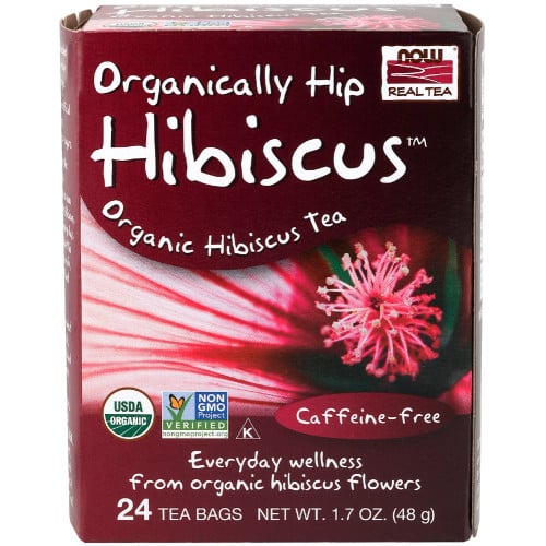 NOW Foods Organically Hip Hibiscus Tea - 24 Tea Bags