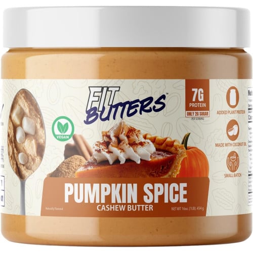 Fit Butters Nut Butter 16oz - Cashew Butter Pumpkin Spice (Vegan)