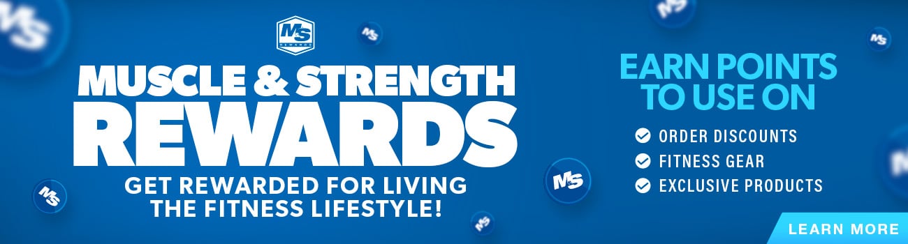 Muscle & Strength Rewards program banner