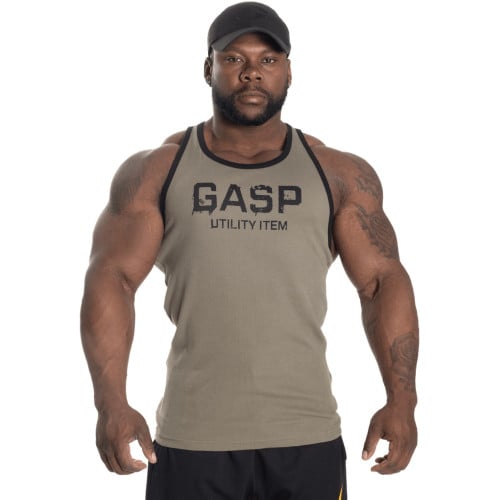 GASP Ribbed T-back - Washed Green