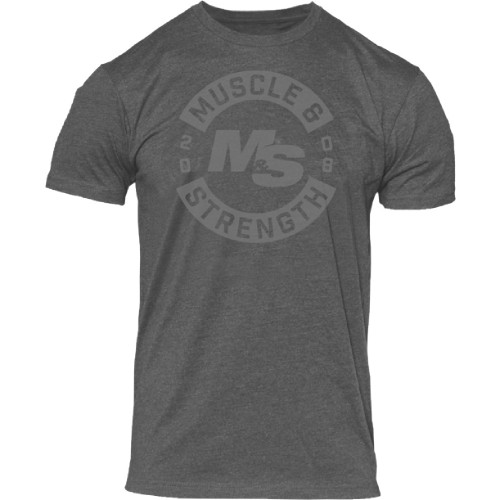 Muscle & Strength Seal Tee - Small Heather Metal