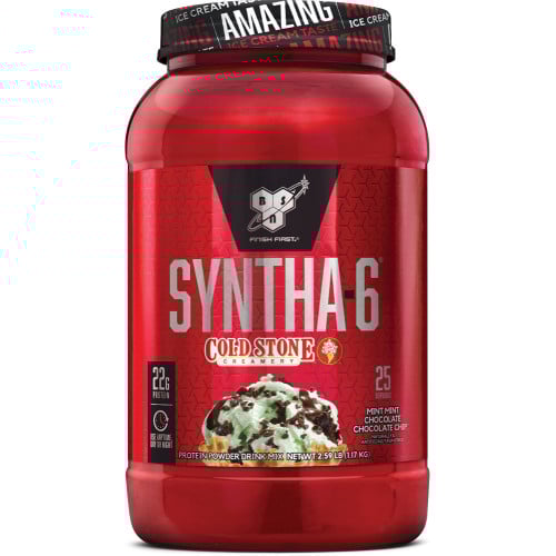 BSN Syntha-6 Cold Stone Mint Mint Chocolate Chocolate Chip 2.59lbs