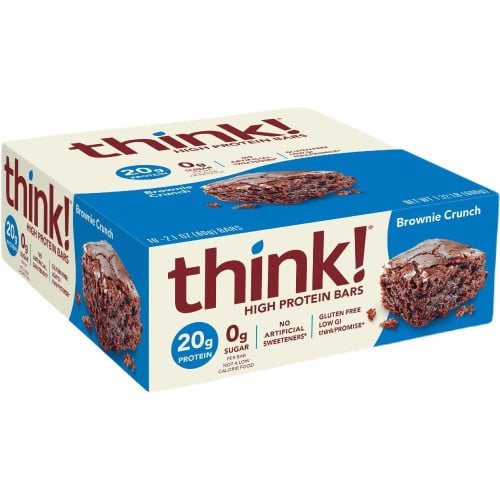 think! High Protein Bars - Box of 10 Brownie Crunch