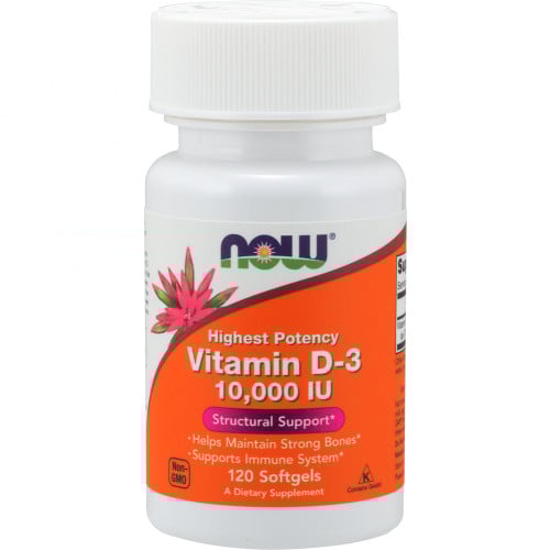 NOW Foods Vitamin D-3 10,000 IU 120 Softgels