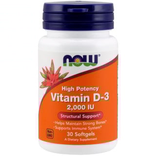 NOW Foods Vitamin D-3 - 2,000IU 30 Softgels