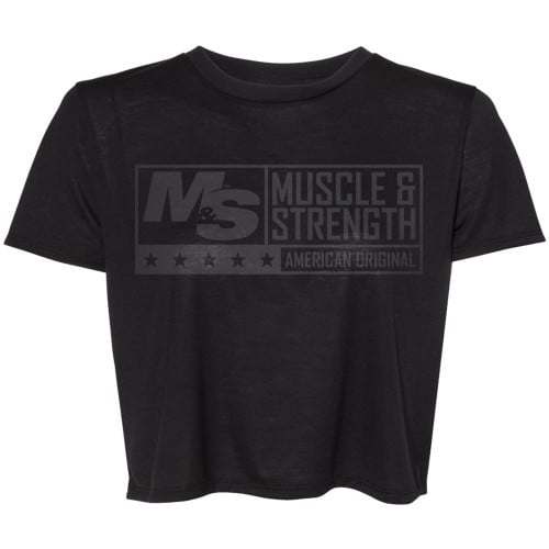 Women's Stamp Cropped Tee - Black