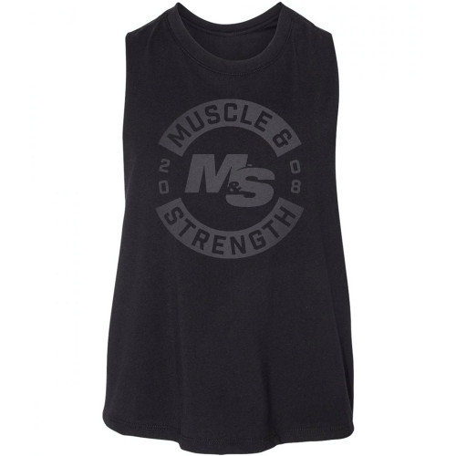 Women's Seal Cropped Tank - Black
