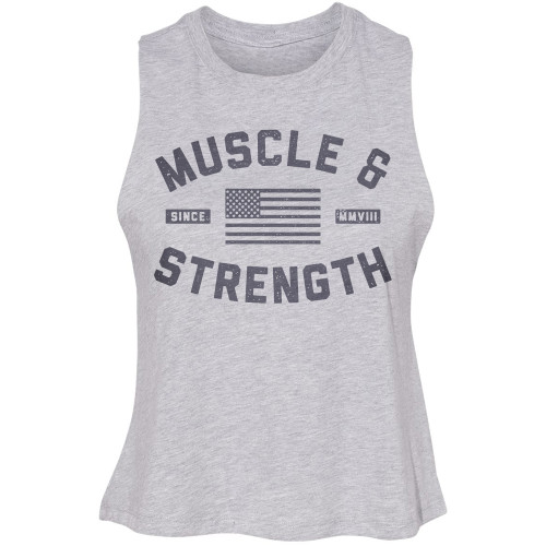 Women's Vintage Cropped Tank - Athletic Heather